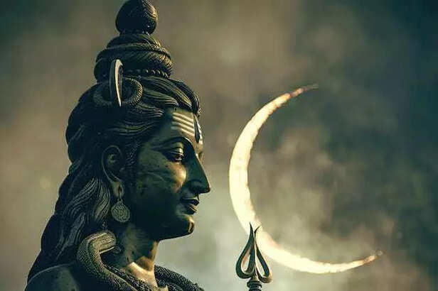 Crescent Moon On Shiva