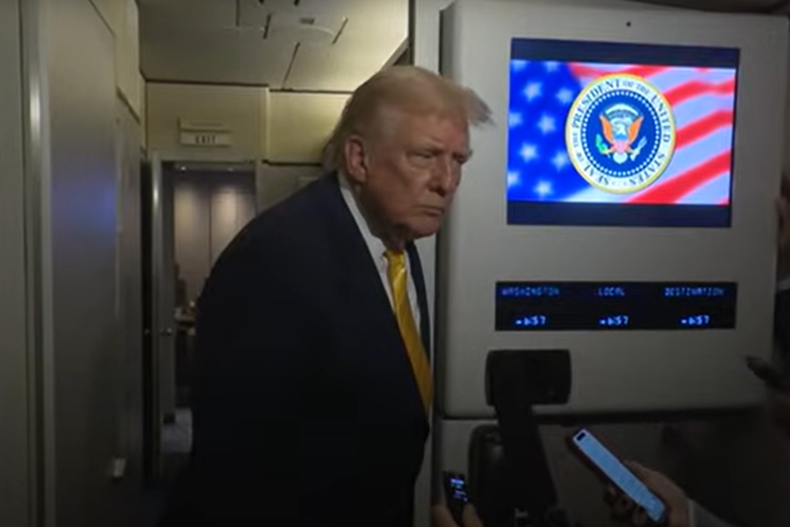 Donald Trump tells reporter "quiet, piggy" when asked about Epstein files