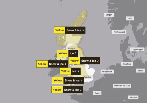Met Office issues new 48 hour snow warnings for England - full list of ...