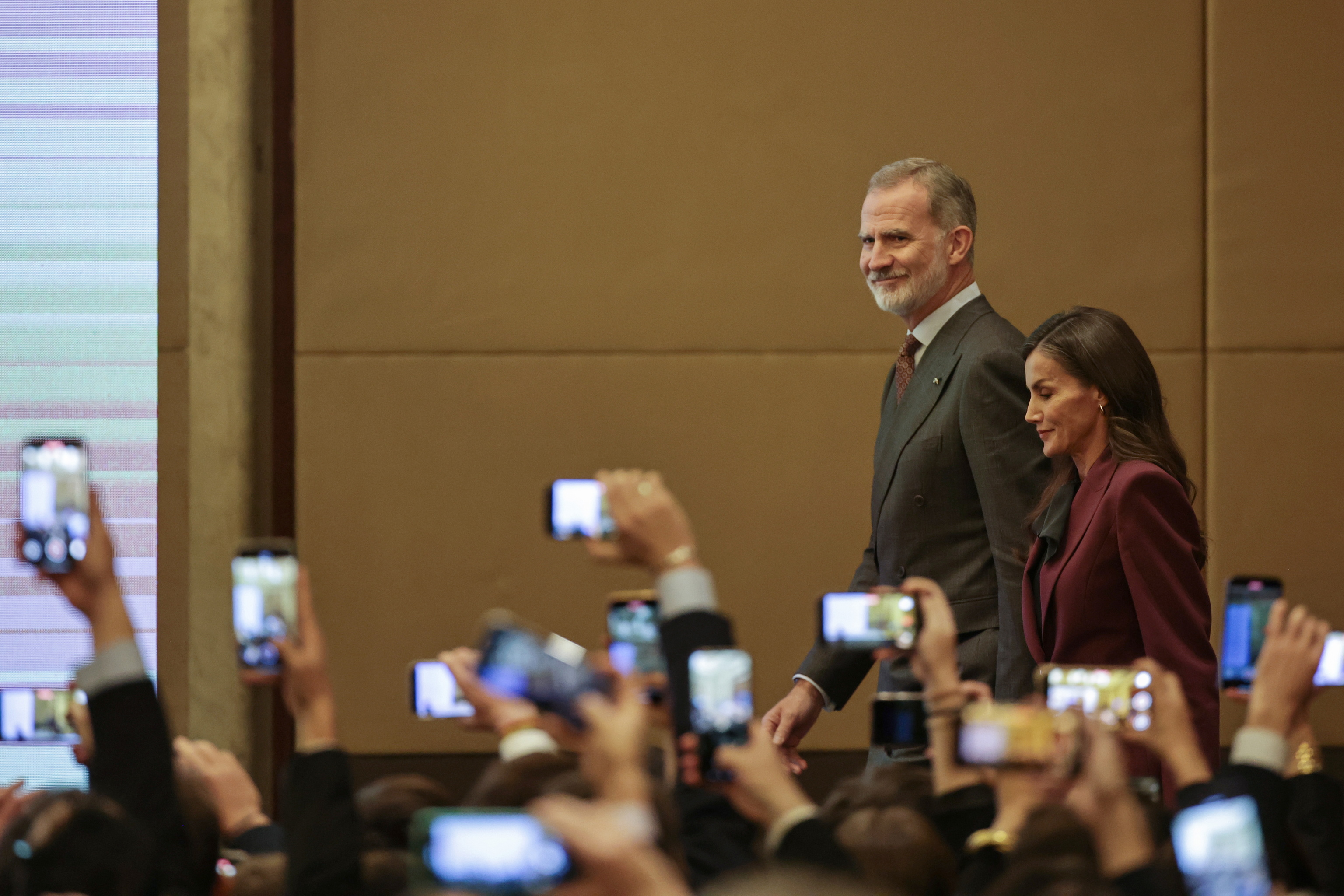 Felipe VI y la reina Letizia durante su reciente viaje a China.