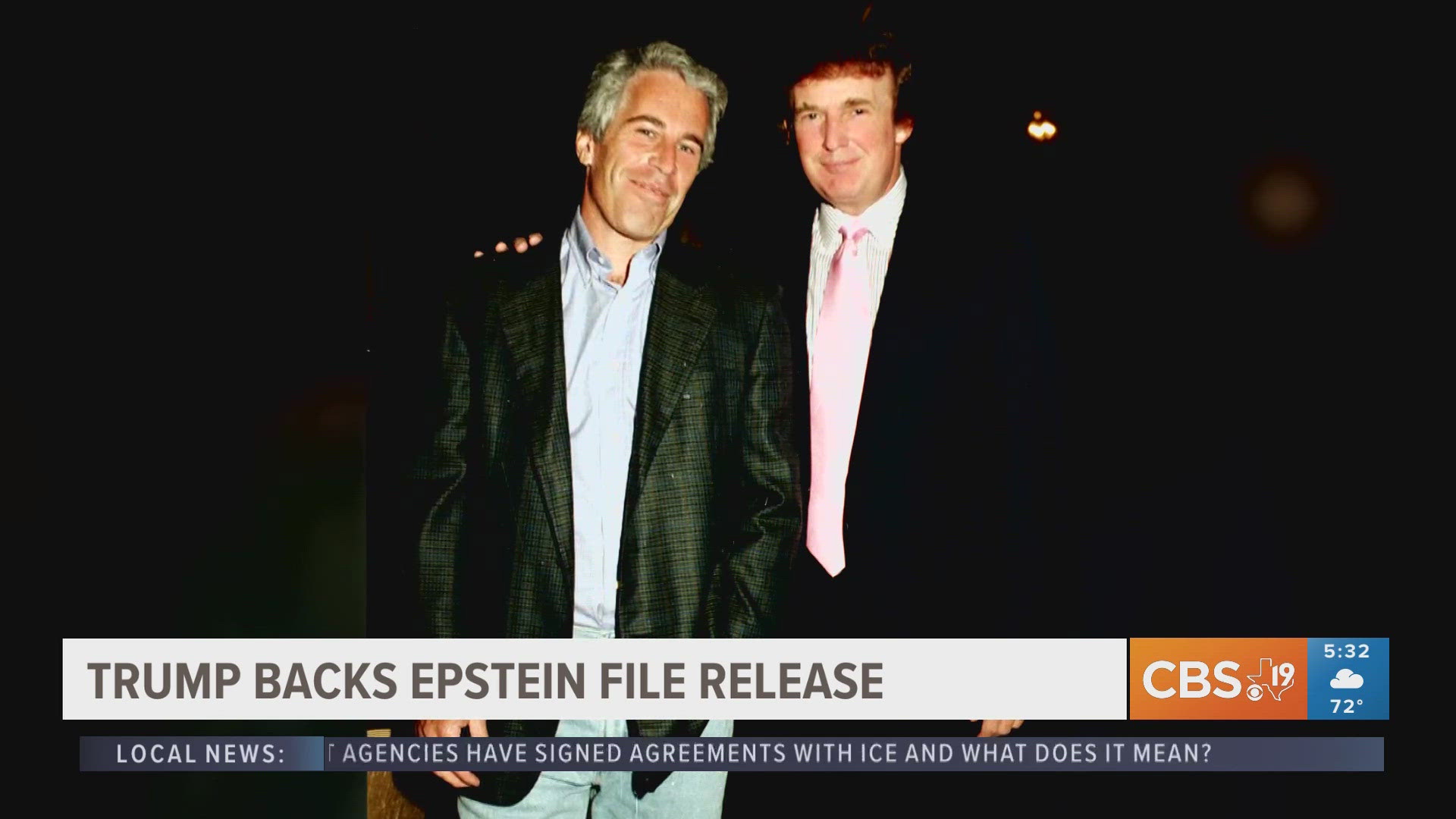 Trump backs release of Epstein files