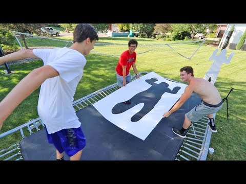 Jump Through the Shapes Trampoline Challenge Impossible