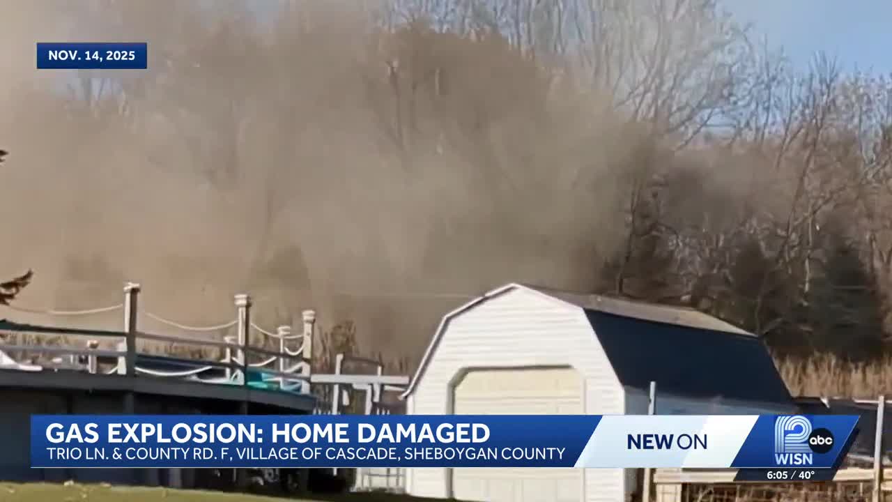 Natural gas pipeline rupture damages Sheboygan County homes