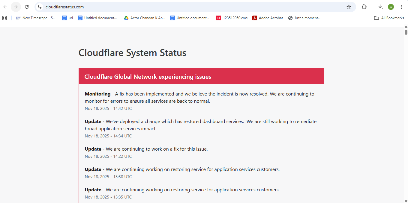 What is Cloudflare Status and does it still say cloudflare down ...