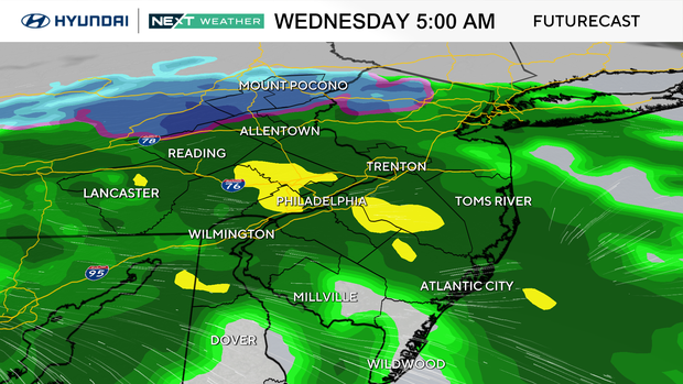 Tracking rain Tuesday in Philadelphia region that will stretch into ...