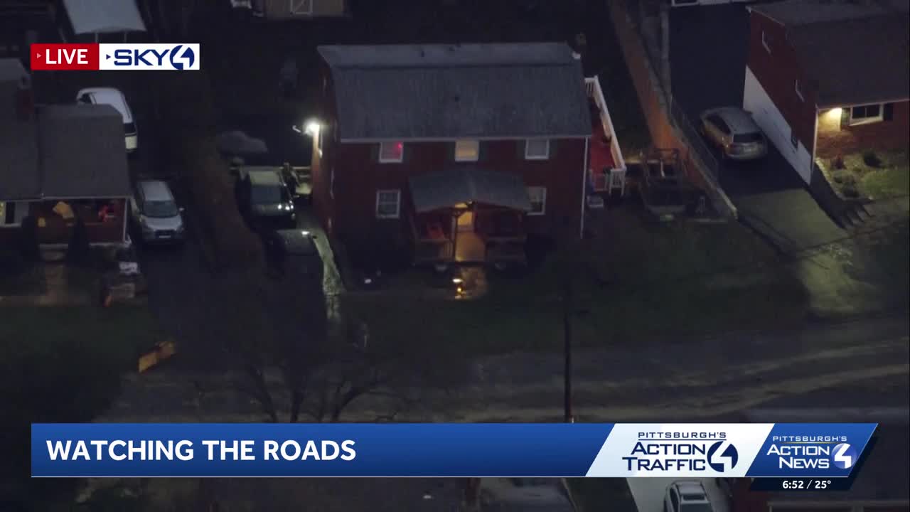 Massive water main break shuts down road in Allegheny County