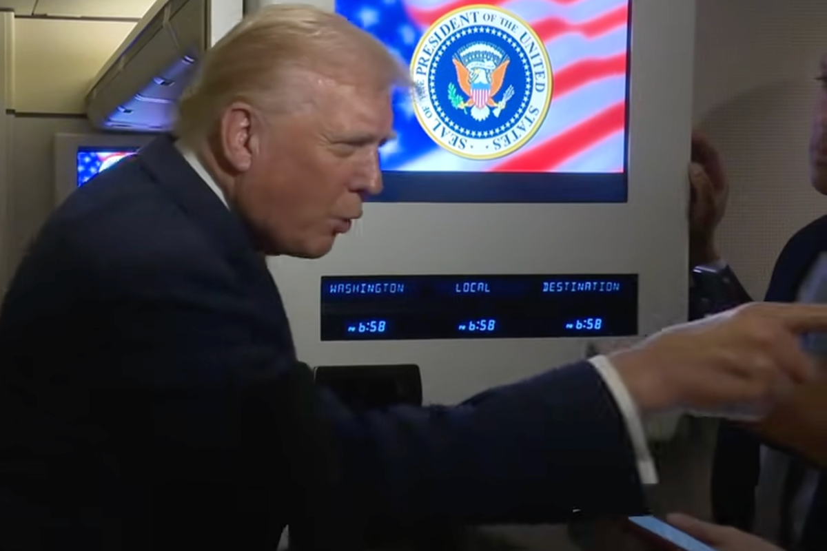 Trump tells a female reporter to be ‘quiet piggy’ while on AF1