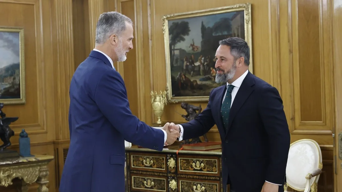 Santiago Abascal, junto al Rey Felipe VI