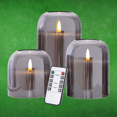 A trio of chic LED flameless candles