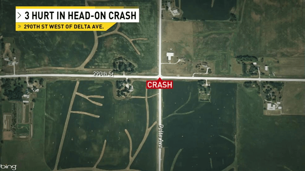 Head-on crash in West Branch sends three people to the hospital