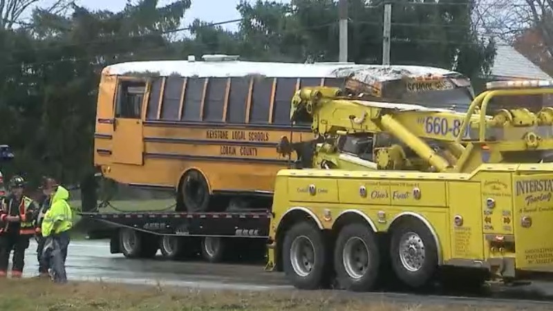 1 dead, 2 injured in crash involving school bus in Lorain County