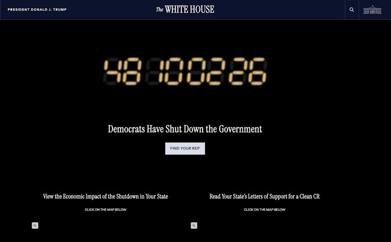 White House government shutdown clock kept ticking, days after impasse ...