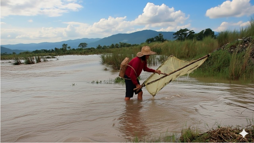 Catching Fish After a Typhoon: Catch and Cook Traditional SAYUT Fishing