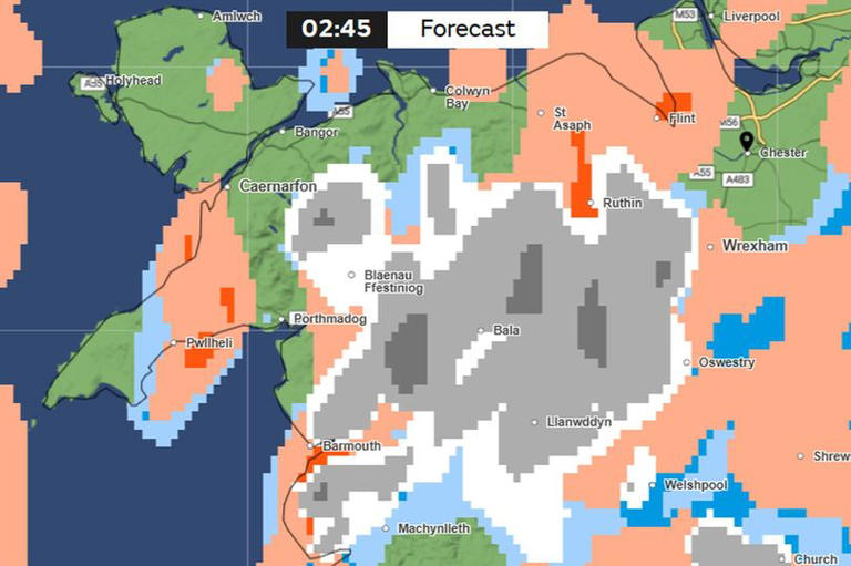 Met Office maps show where and when to expect snow in North Wales