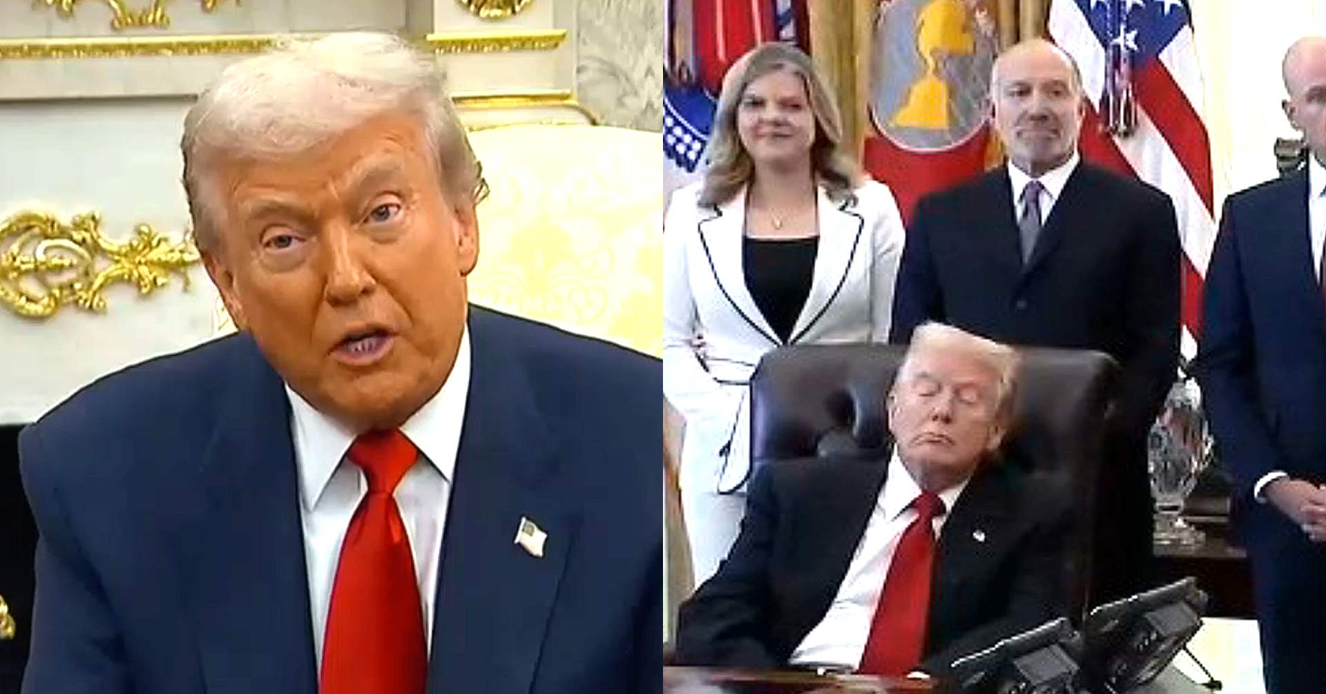 Trump Claims ‘I’m Not a Sleeper’ in Oval Office Photo Op — Days After