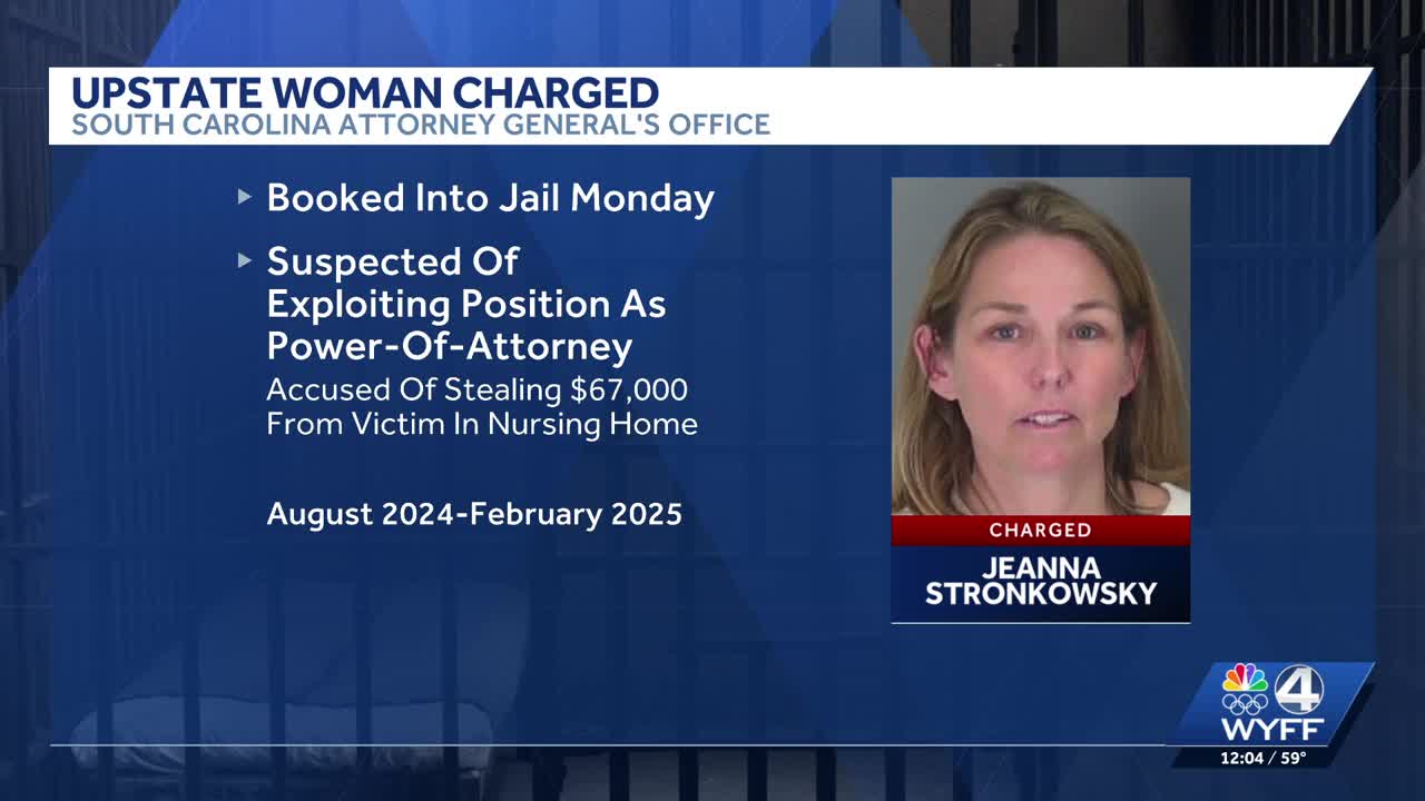 Upstate woman accused of stealing thousands from nursing home resident
