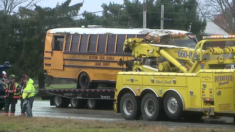 1 dead, 2 injured in crash involving school bus in Lorain County