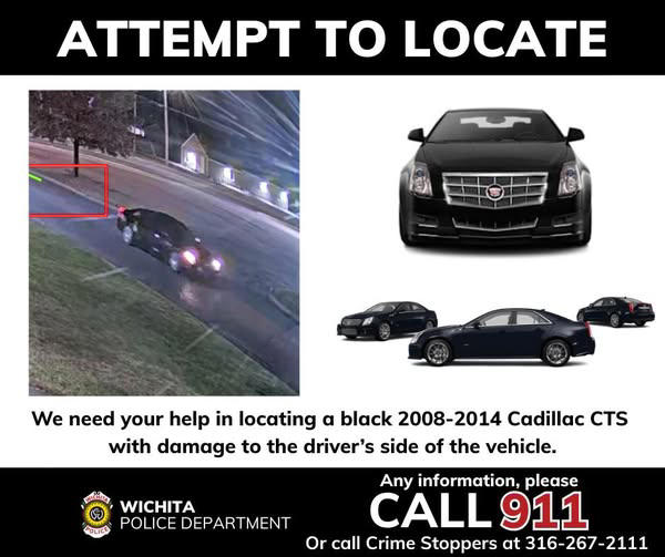 Wichita police seek vehicle in hit-and-run that seriously injured man