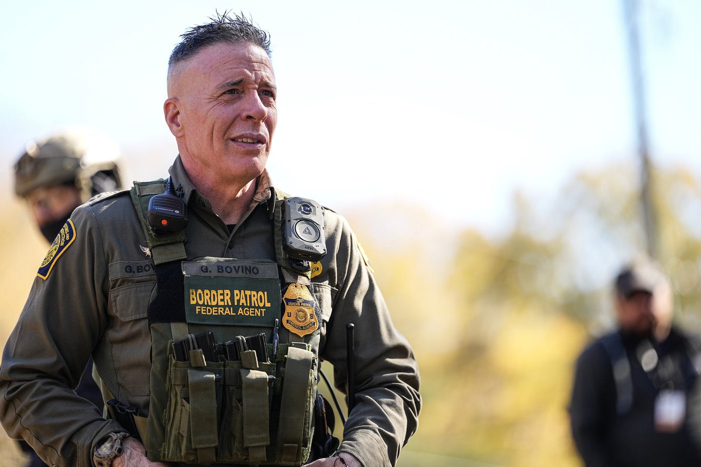 U.S. Border Patrol Commander at large Gregory Bovino looks on, Monday, Nov. 17, 2025, in Charlotte, N.C. (AP Photo/Matt Kelley)