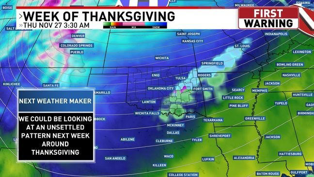 Unsettled Weather & Cold Possible Around Thanksgiving