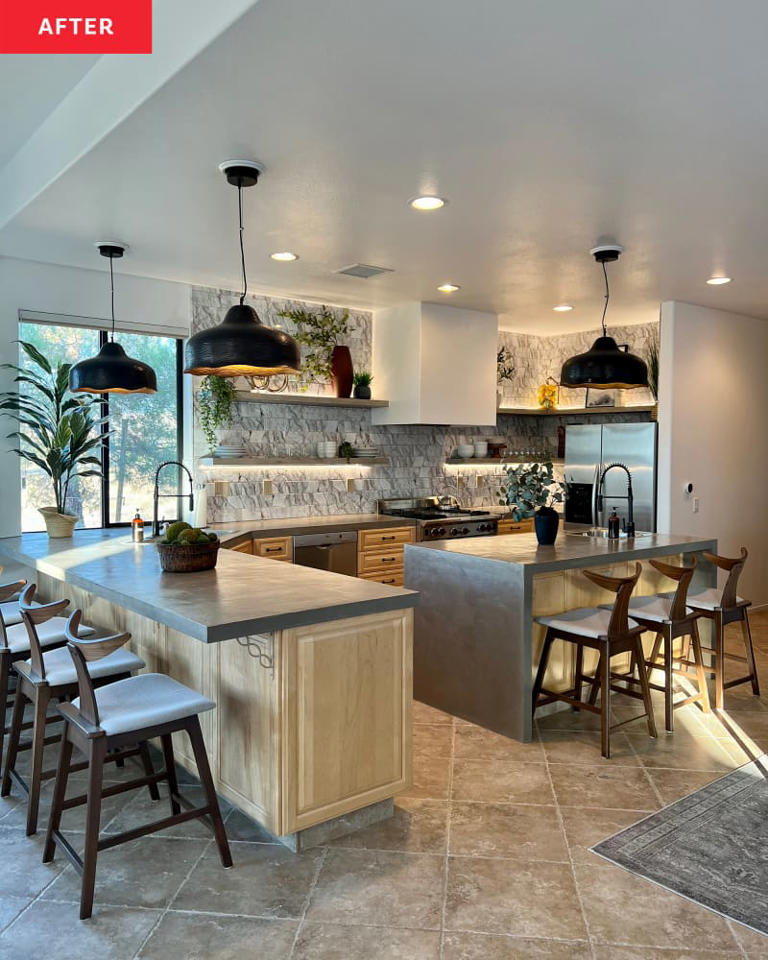 Before & after: Dated 2000s kitchen gets a striking $2,000 makeover ...