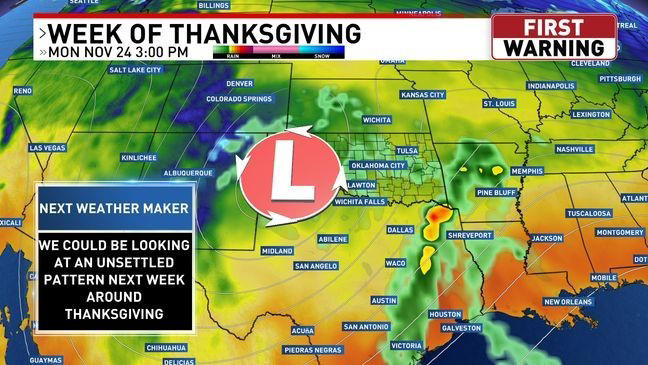 Unsettled Weather & Cold Possible Around Thanksgiving