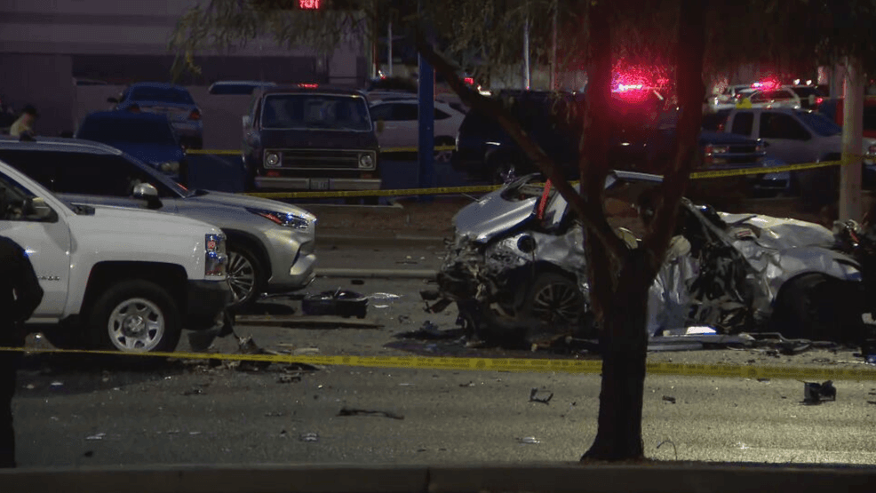 Two dead, one critical after 12-car crash in Las Vegas; 19-year-old ...