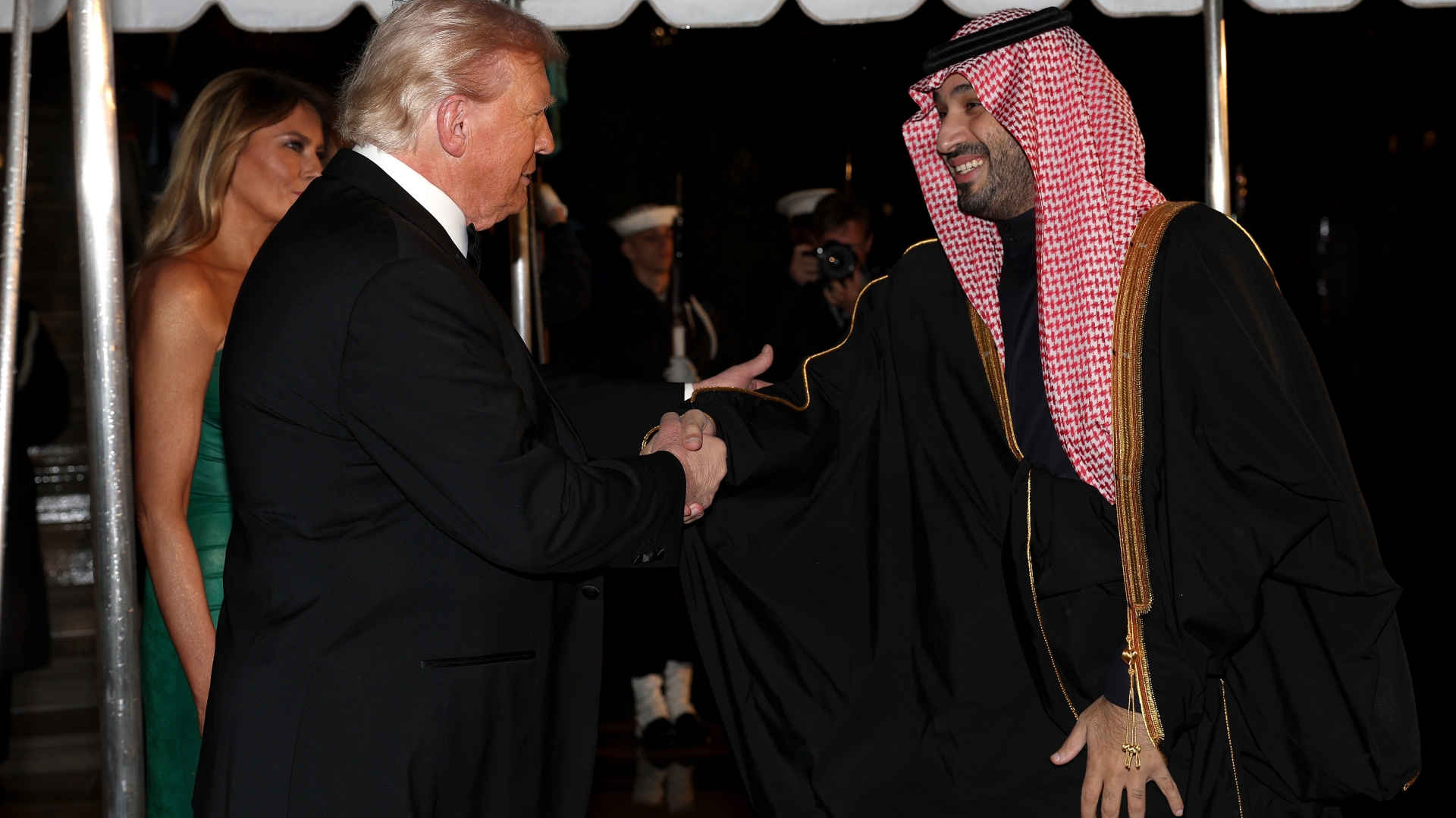 Trump welcomes MBS to White House for state dinner