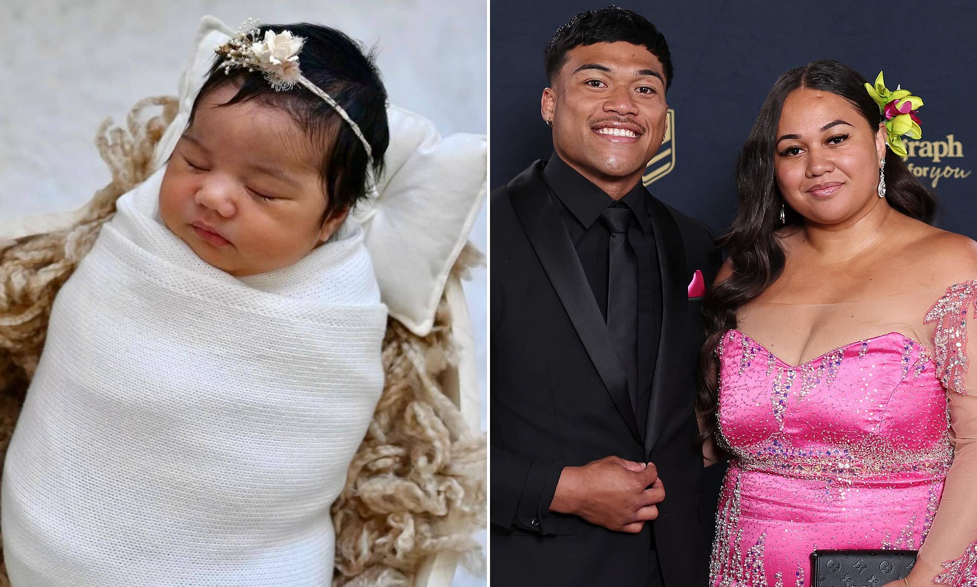 Footy star welcomes newborn daughter who has a VERY unusual name with a ...