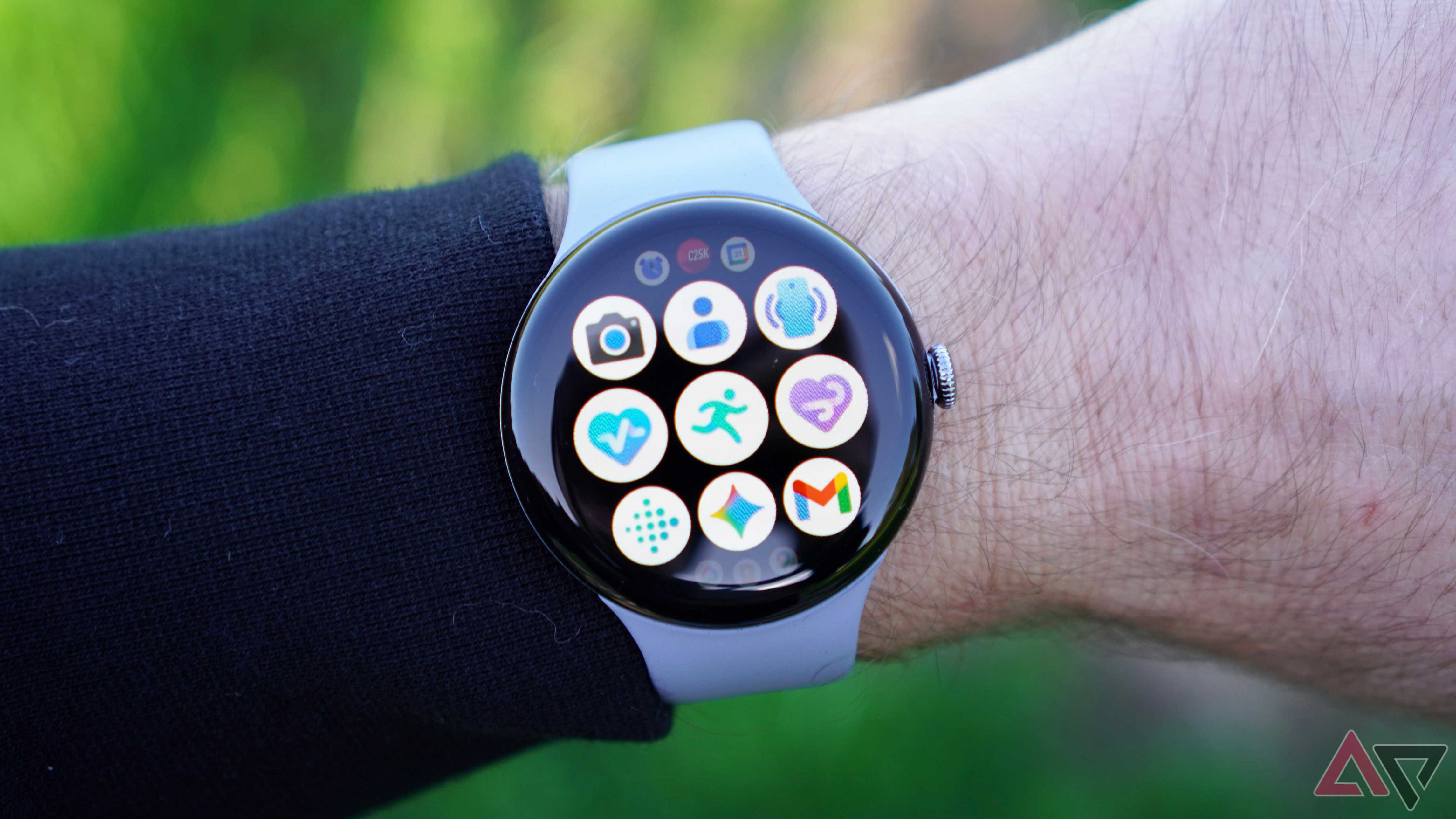 The Google Pixel Watch 4's app screen