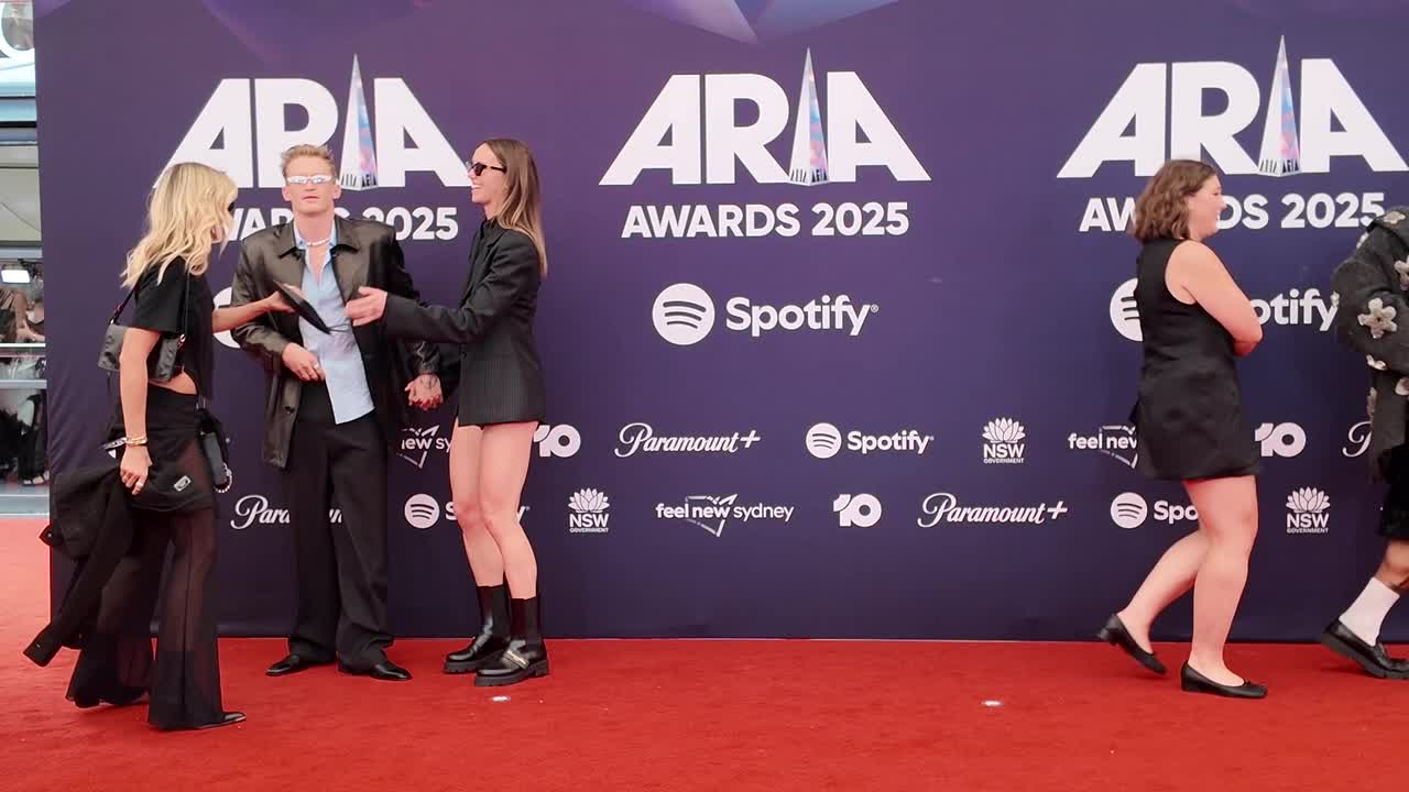 Cody Simpson arrives on the red carpet for the 2025 ARIA Awards, Sydney ...
