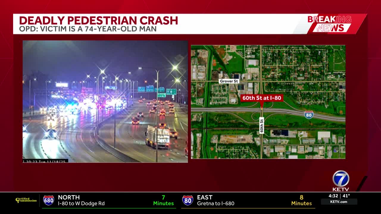 74-year-old ran across I-80 and was fatally struck by driver