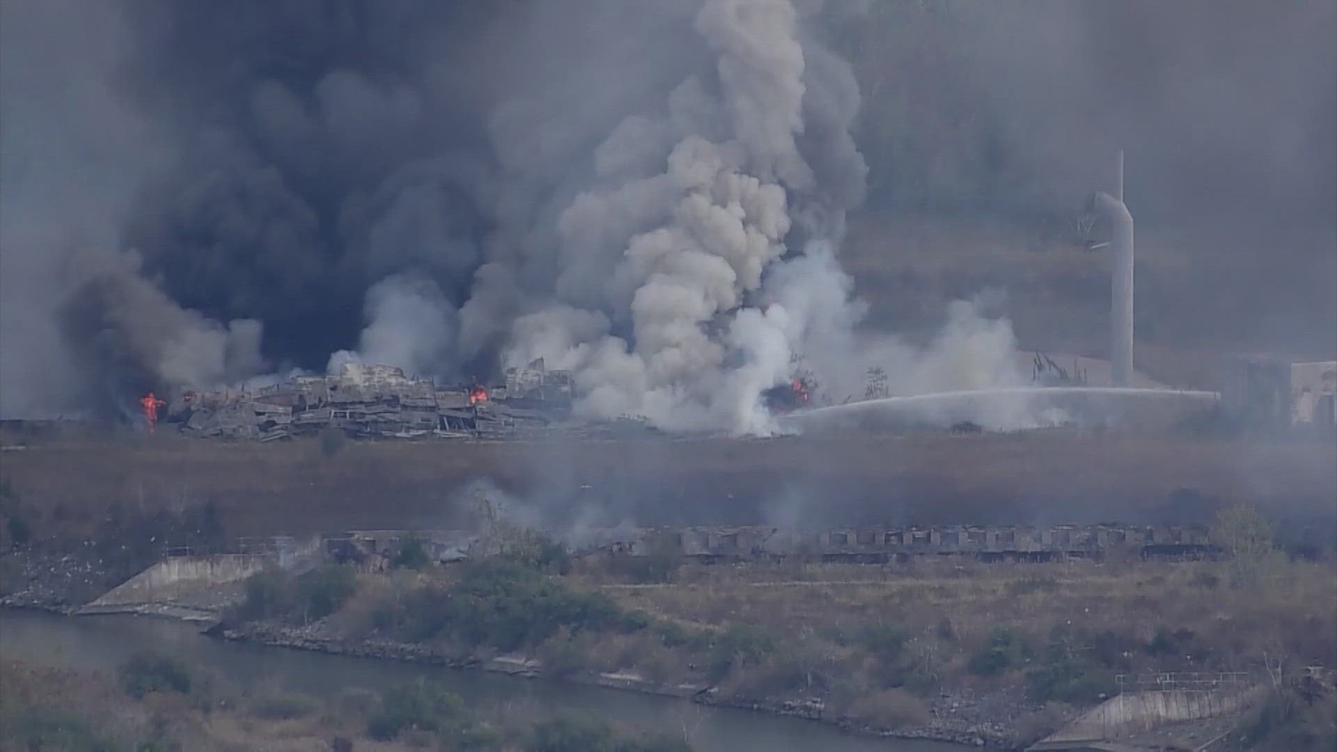 Neighbors voice concerns after massive fire at decommissioned power ...