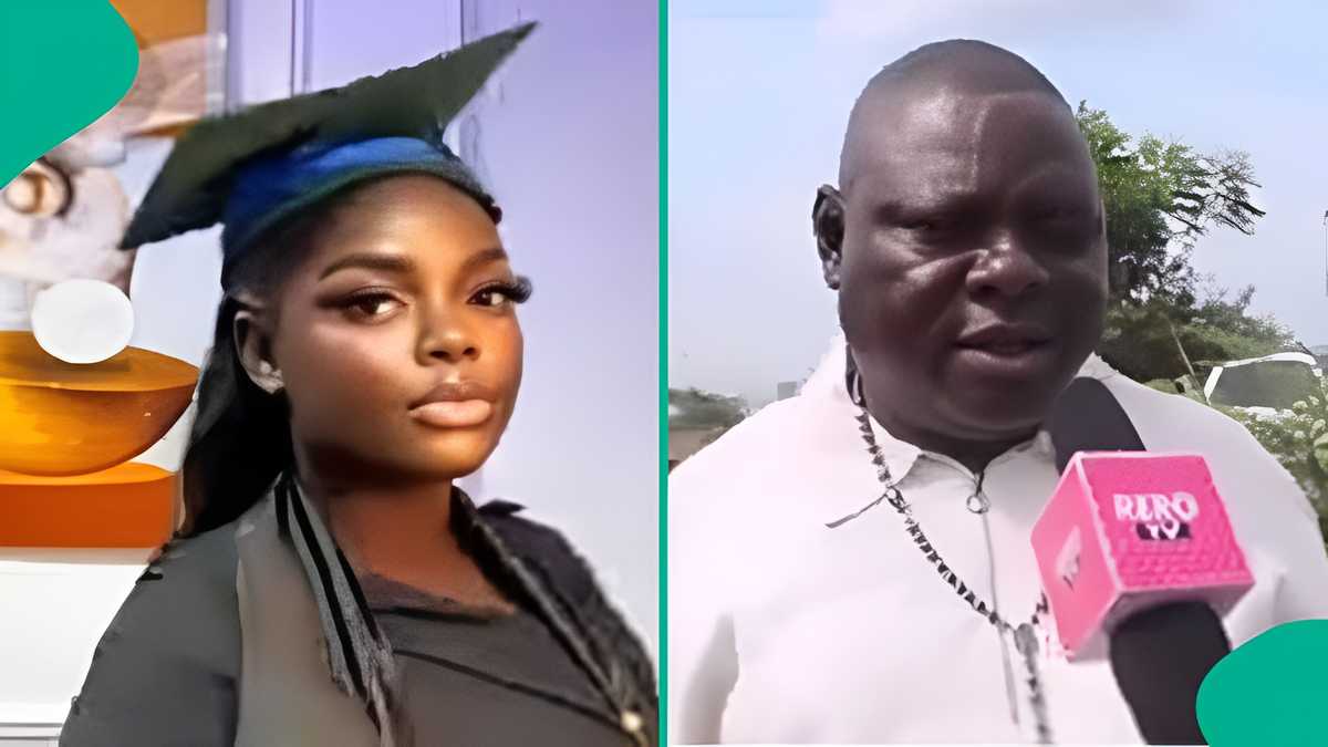 Graduate goes viral as father steals spotlight on her graduation day ...