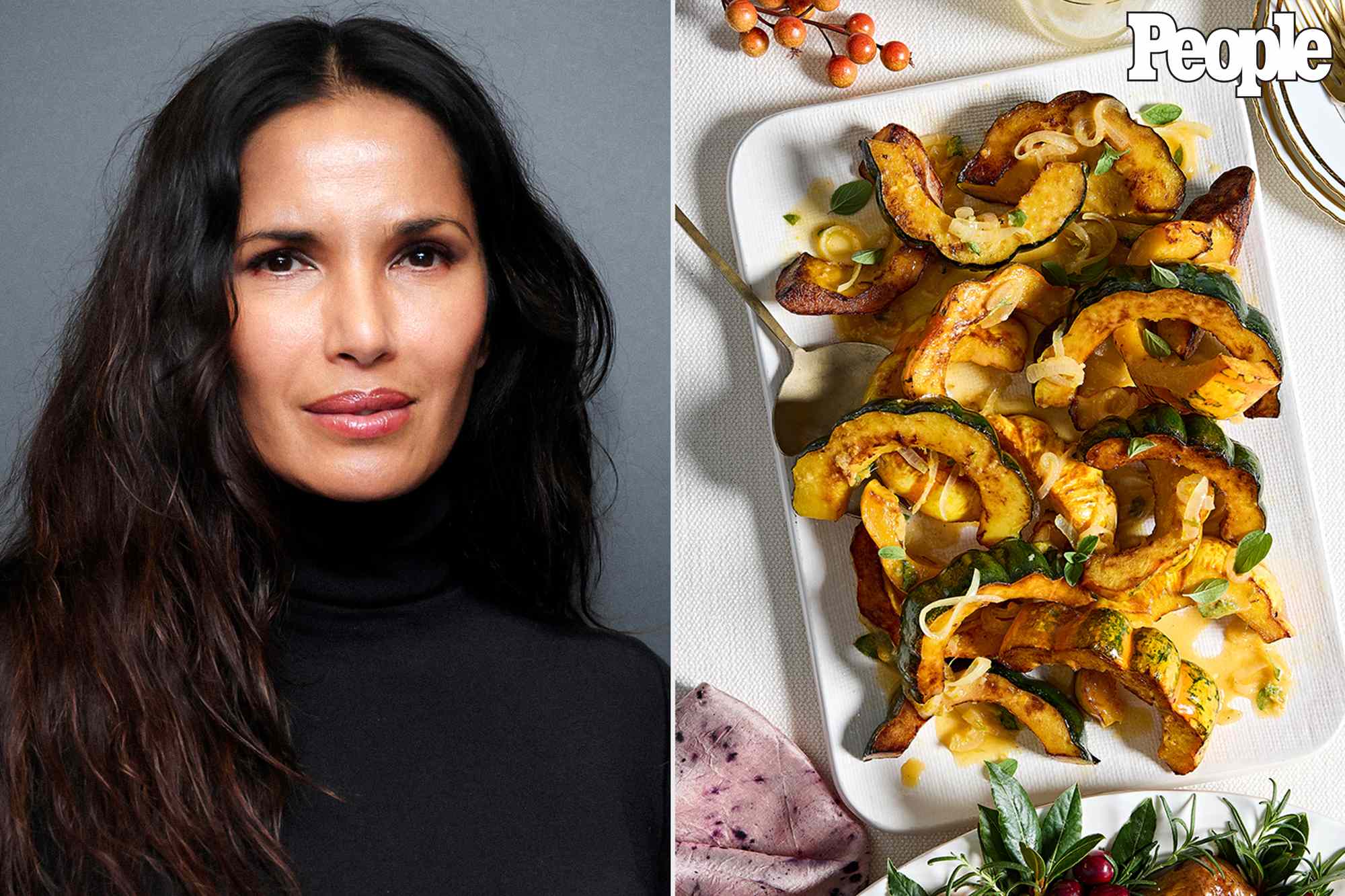 Padma Lakshmi’s Shares Her Mostly HandsOff Roasted Squash Thanksgiving