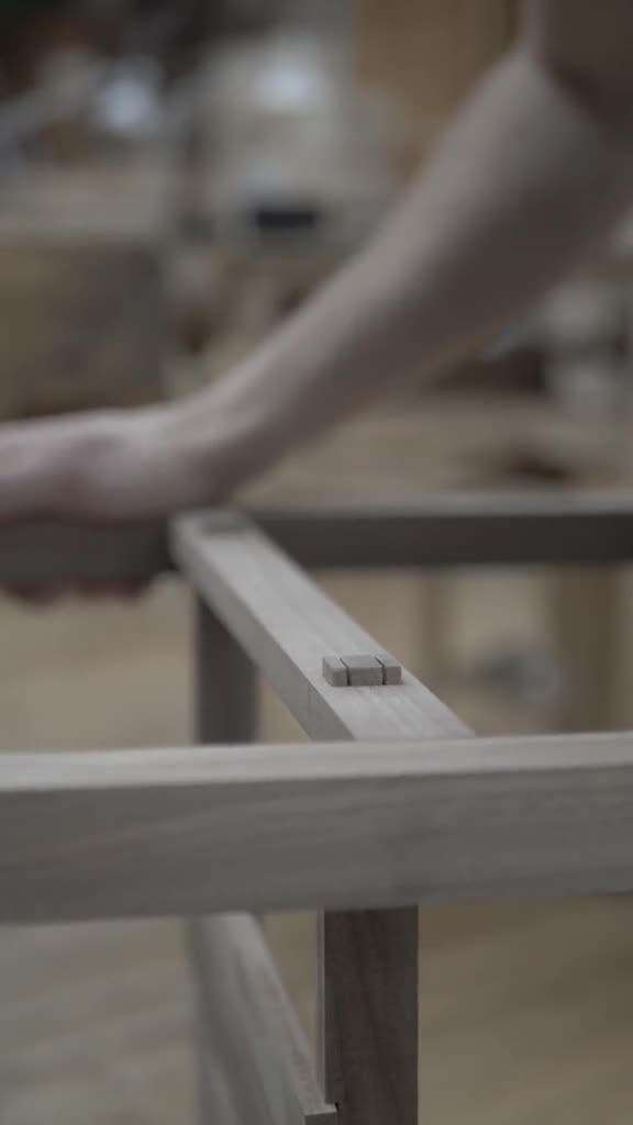 Crafting a Sturdy Wooden Table Frame by Hand