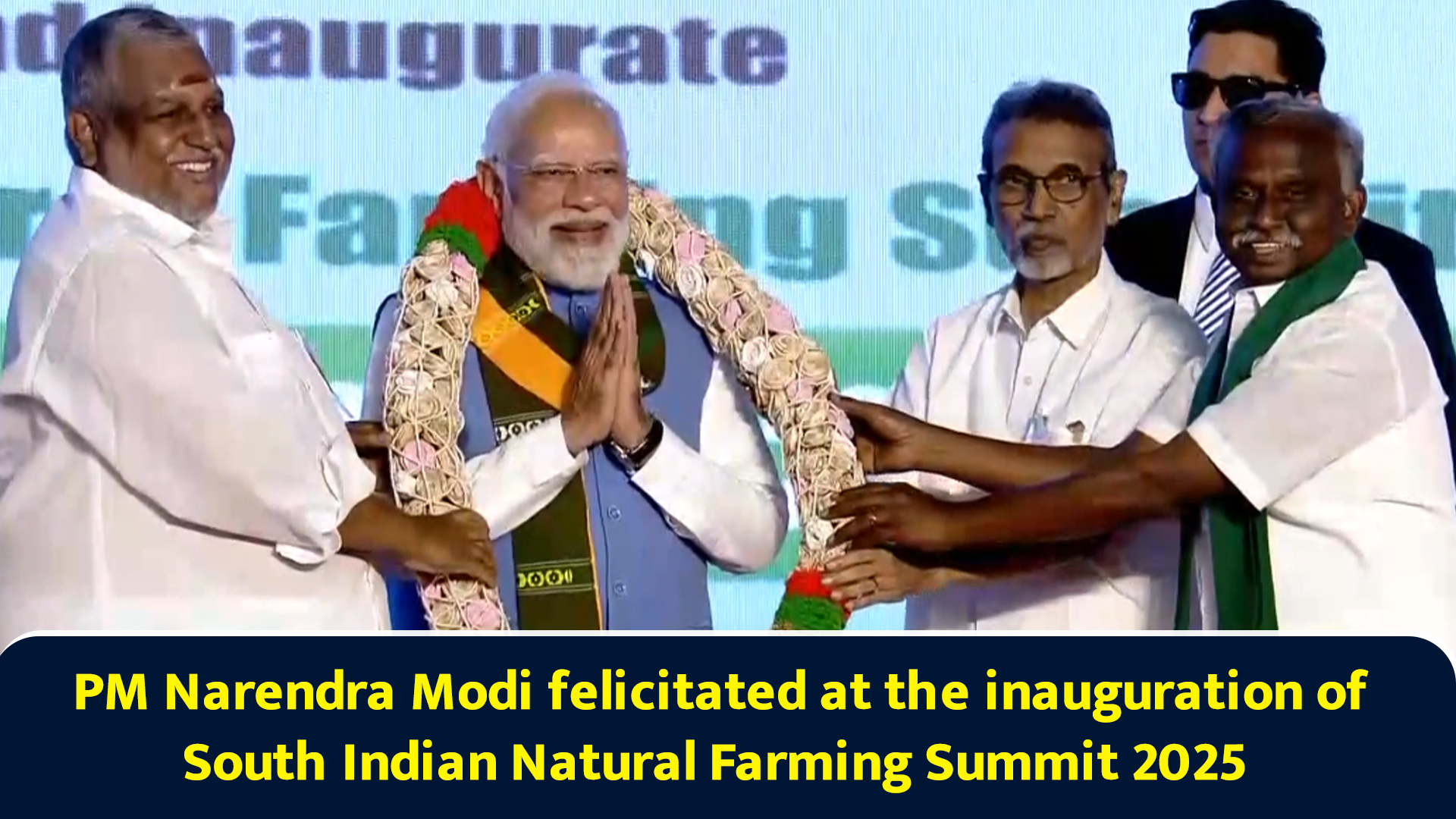 PM Narendra Modi felicitated at the inauguration of South Indian ...