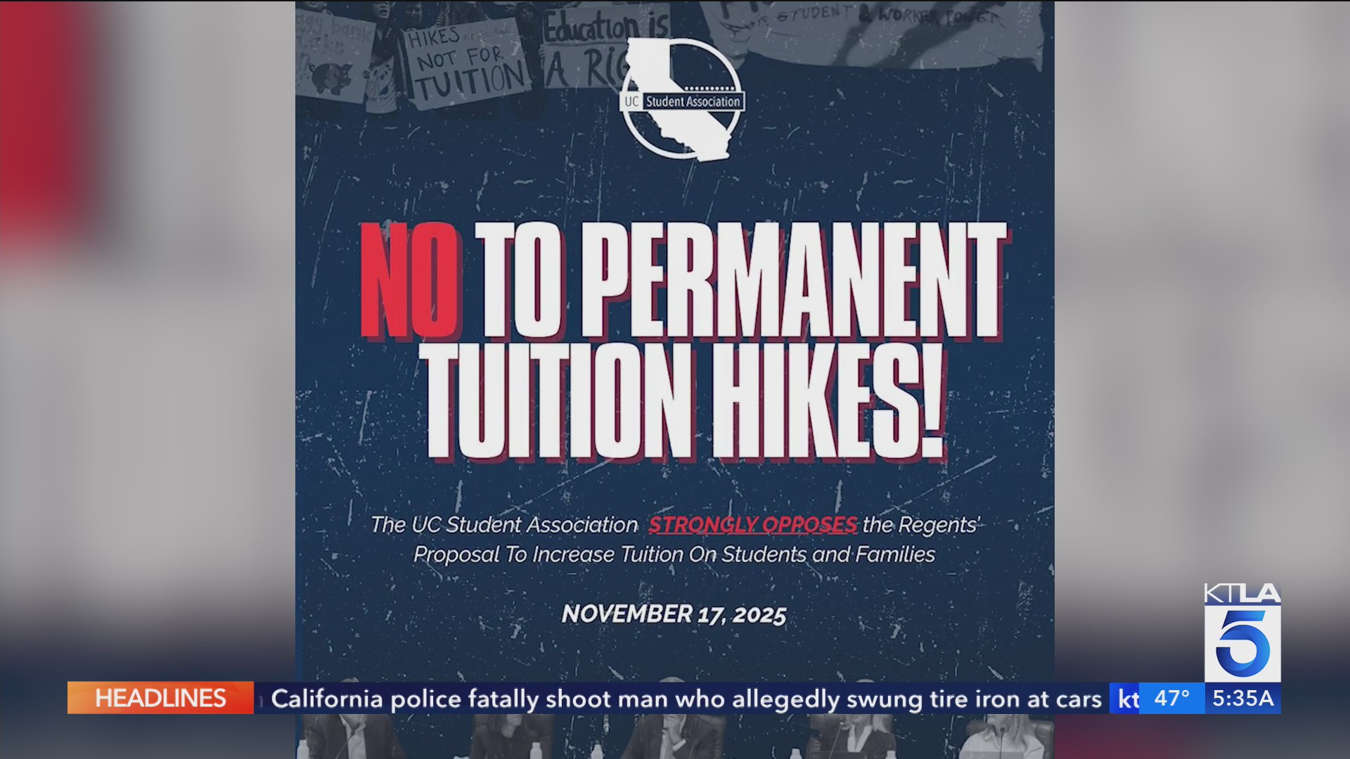 UC Regents to vote on tuition hike; protests planned on all 9 campuses