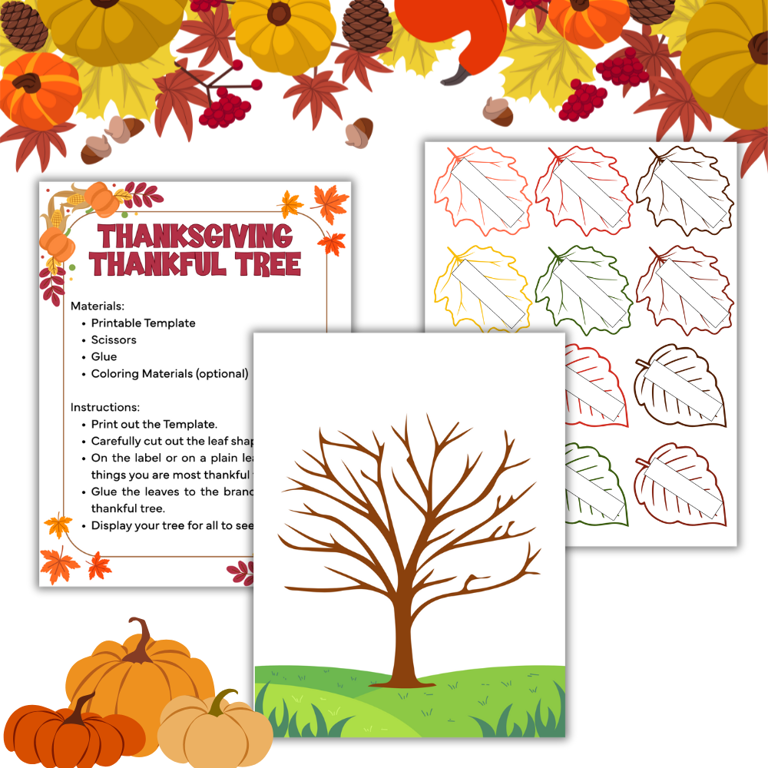 Free Printable Thankful Tree Activity