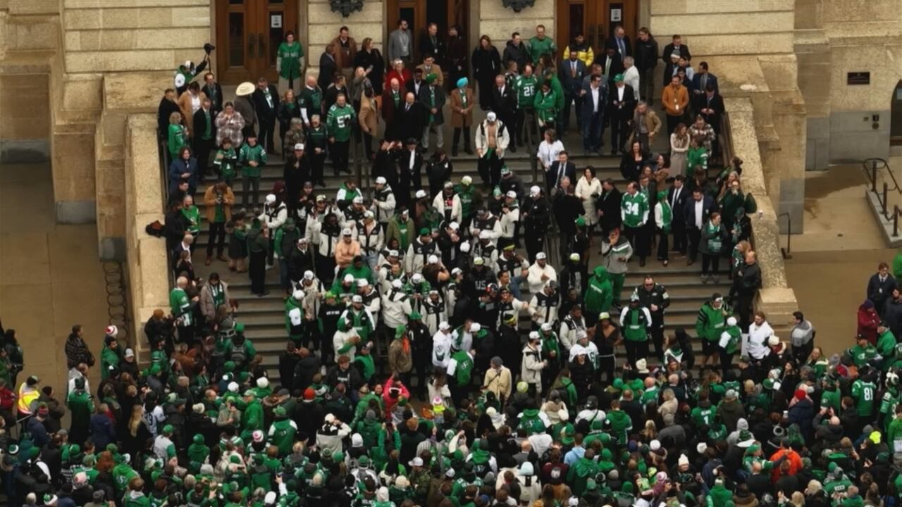 Celebration in Rider Nation from above