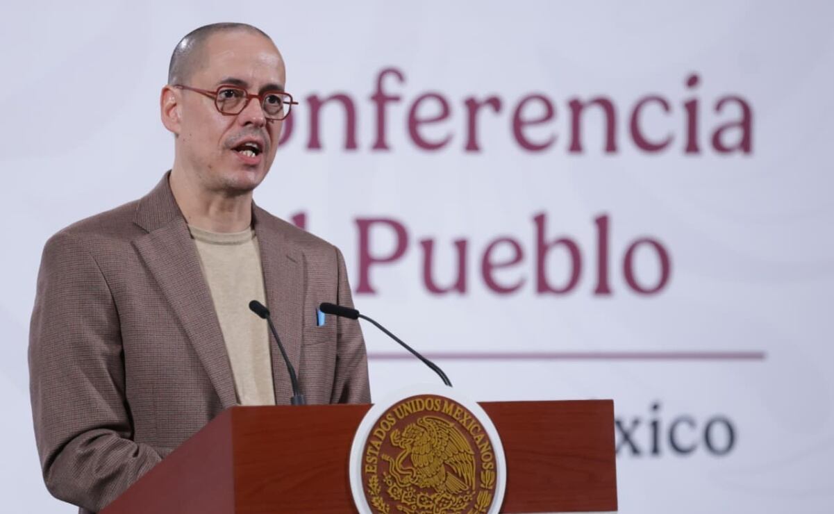 José Antonio Peña Merino, titular de la Agencia de Transformación Digital y Telecomunicaciones, en la conferencia matutina del 19 de noviembre de 2025. Foto: Fernanda Rojas/EL UNIVERSAL