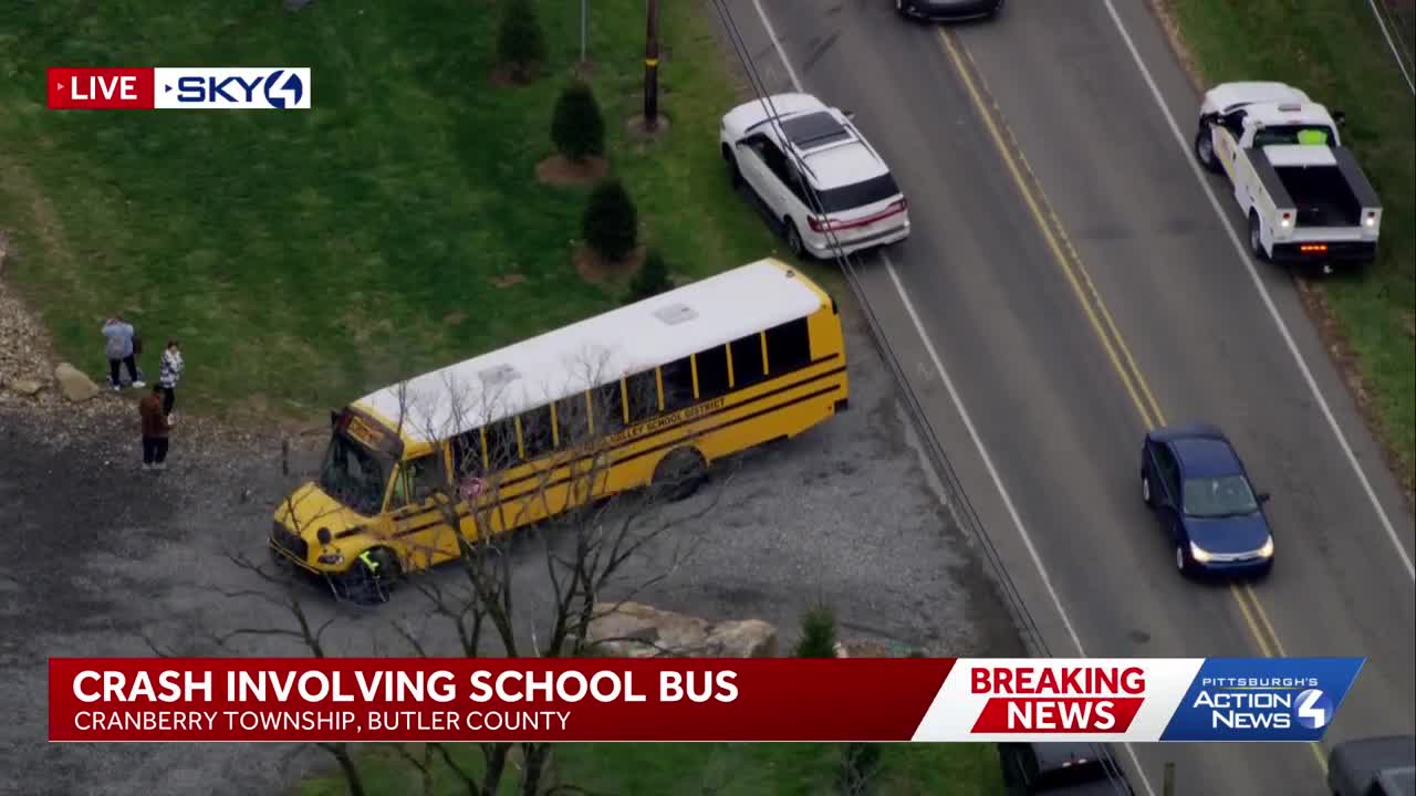 Police respond to 2-vehicle crash involving school bus in Cranberry ...