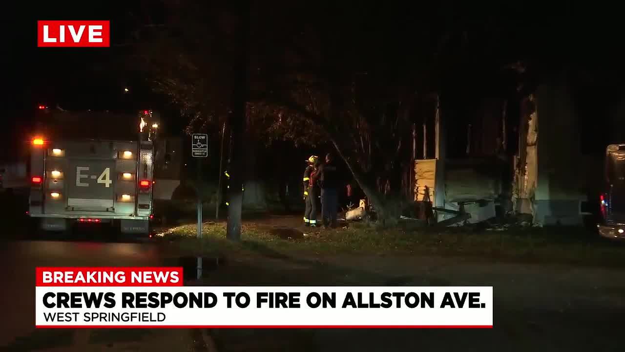 Crews battle West Springfield house fire