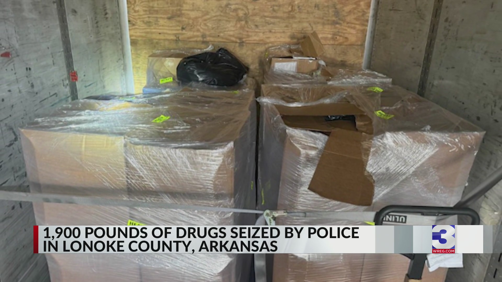1,900 pounds of drugs seized by police in Lonoke County, Arkansas