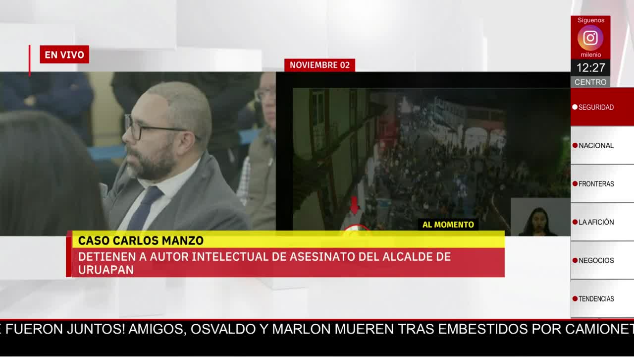 Detienen a autor intelectual del asesinato de Carlos Manzo