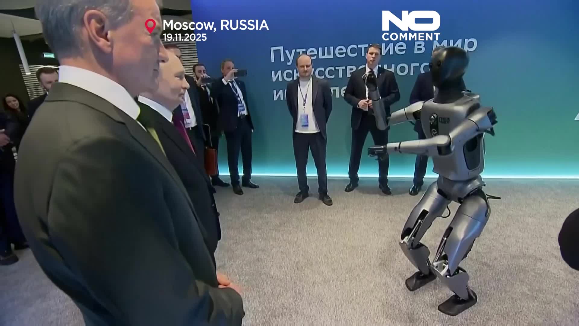Putin welcomed by dancing robot, announces plan to build 38 new nuclear ...