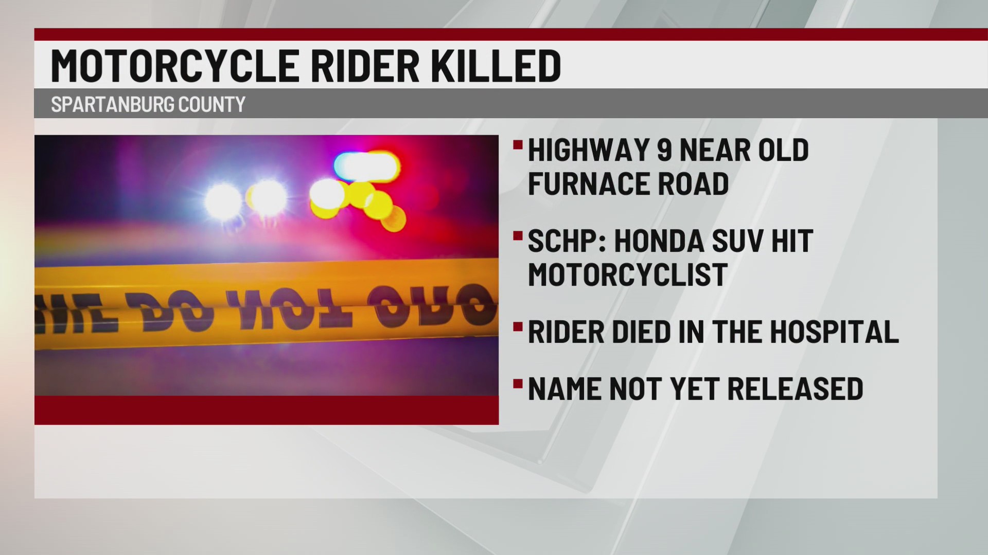 Motorcyclist killed in Spartanburg Co. crash