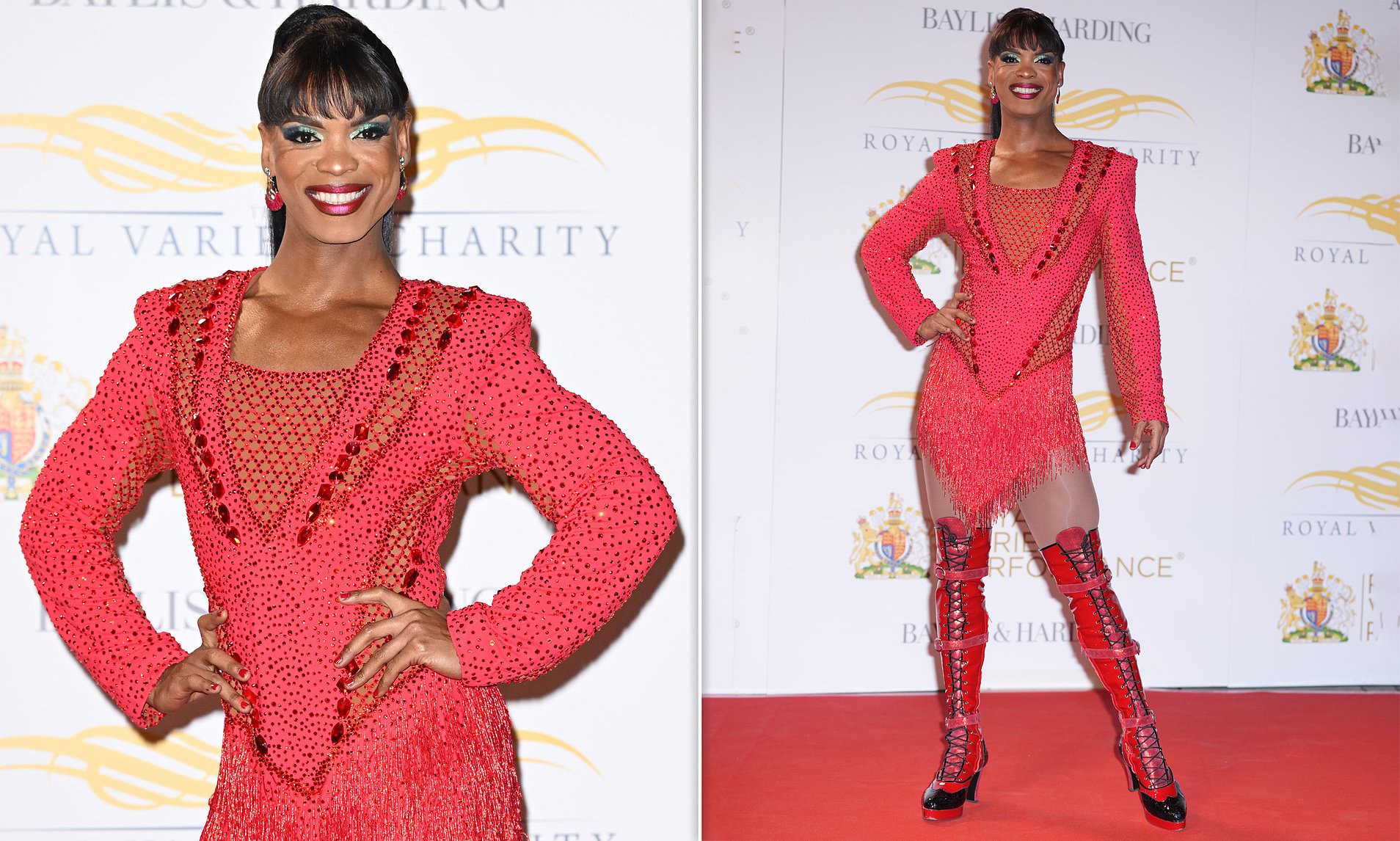 Johannes Radebe looks unrecognisable in drag as he attends the Royal ...