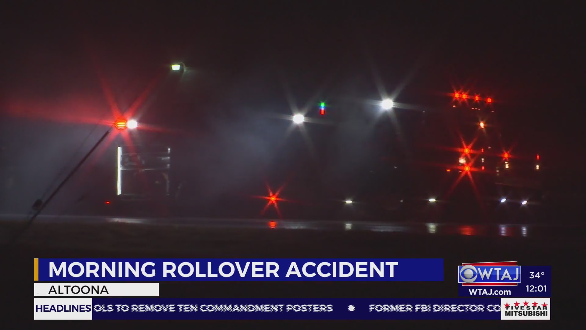 Rollover crash temporarily shuts down part of Altoona roadway