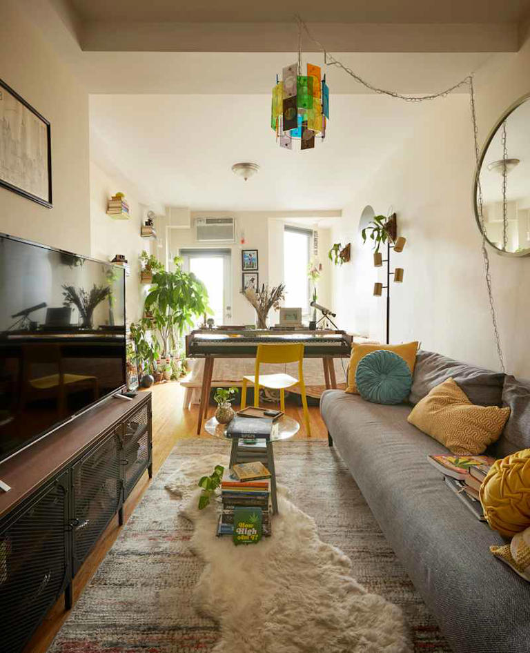 View of 30 Living Room Ideas from the Smallest Apartments We've Ever Toured